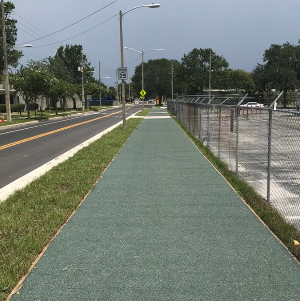 New Porous Paved sidewalk