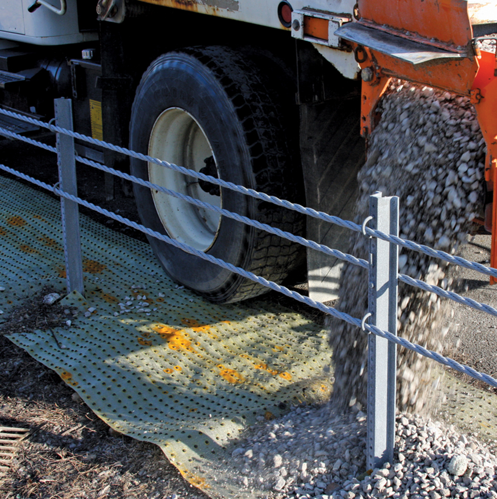 Biobarrier on road barrier