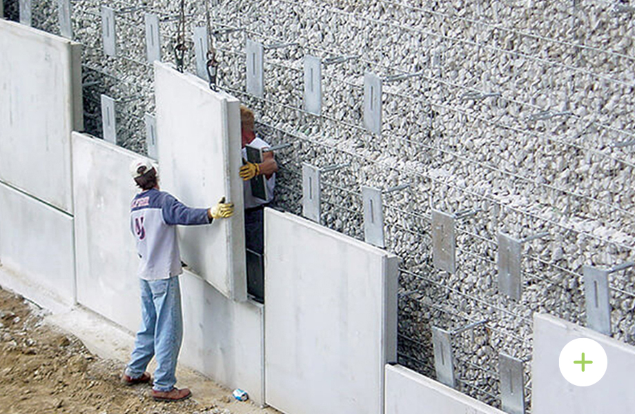 concrete panel walls used for highway