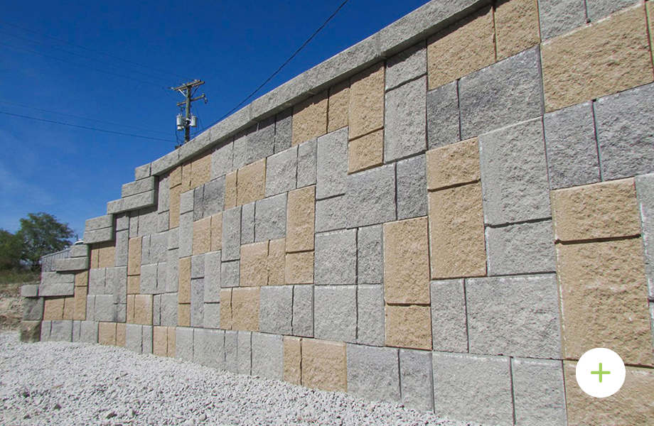 modular block wall used in commercial project